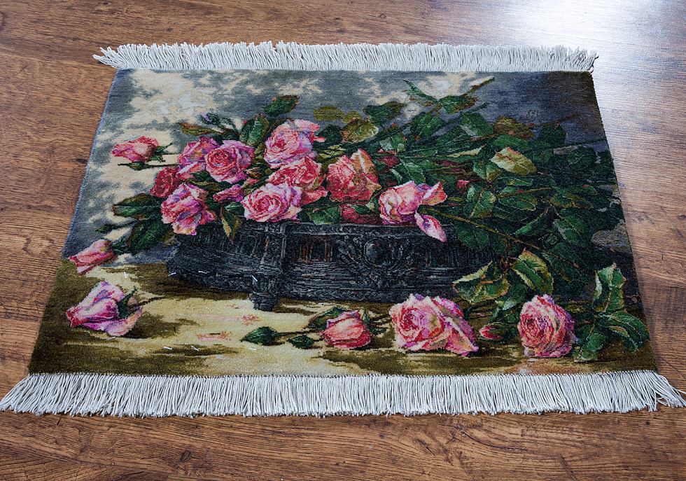 Иранский ковёр из шерсти и шёлка «TABRIZ-FLORAL» 801-4385-IR
