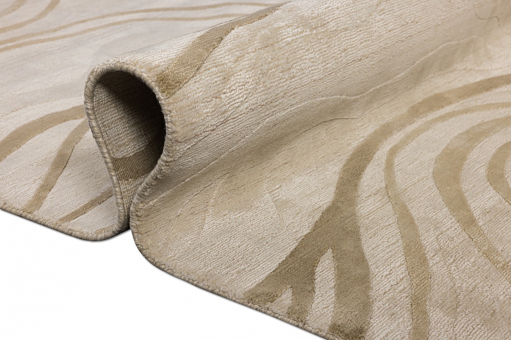 Индийский ковер из арт-шёлка и шерсти «EVEREST» 2023205-BEIGE