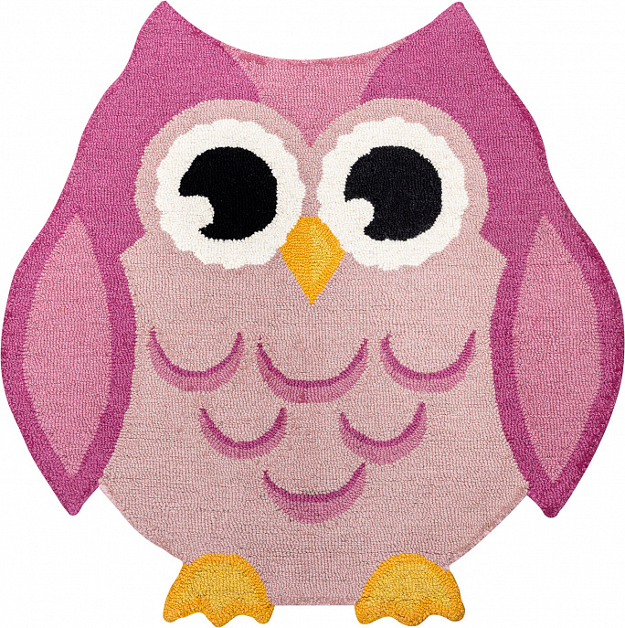 Индийский ковер из шерсти «FAUNA FUN» OWL-PINK