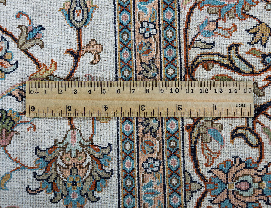 Индийский ковёр из шёлка «KASHMIR SILK 24Х24» MS 100 CREAM (96x163)