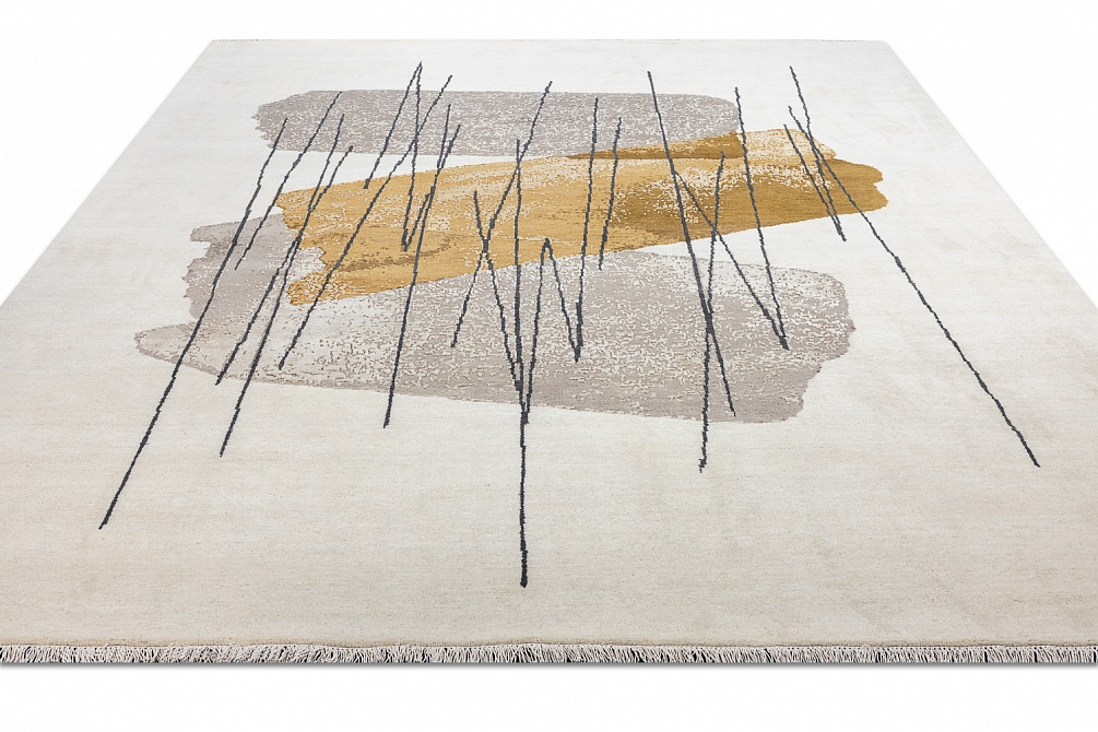 Индийский ковер из шерсти и шёлка «HOLLYWOOD ART» CE6626-IVORY