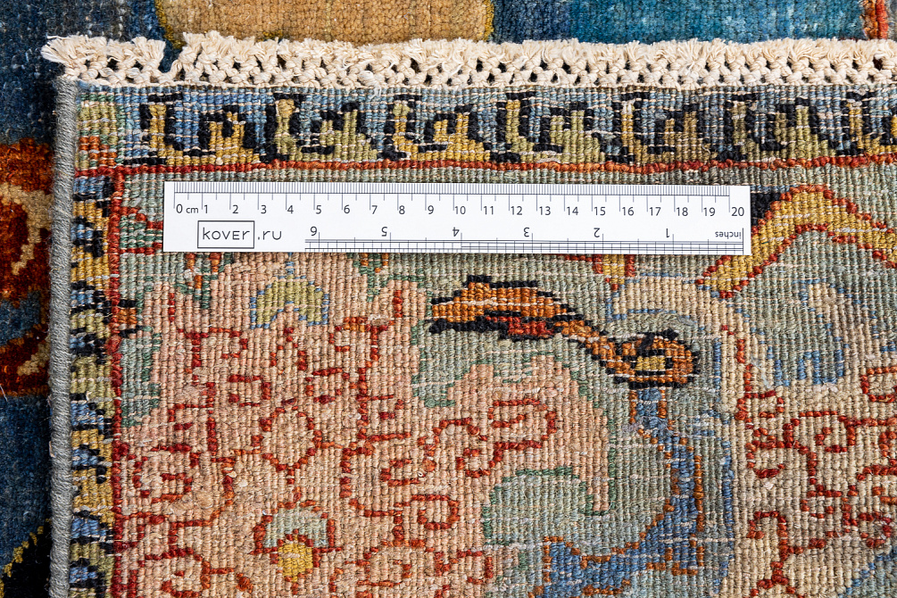 Индийский ковёр из шерсти «ZIEGLER VINTAGE» AC228-BLU-MIX(127x324)