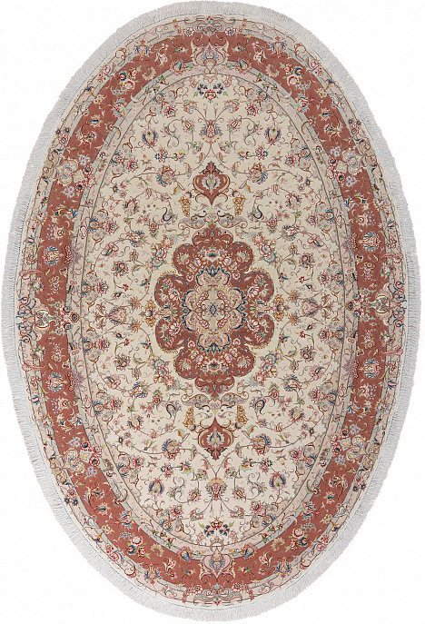 Иранский ковер из шерсти и шёлка «TABRIZ IR» 11-470-IR(Oval)