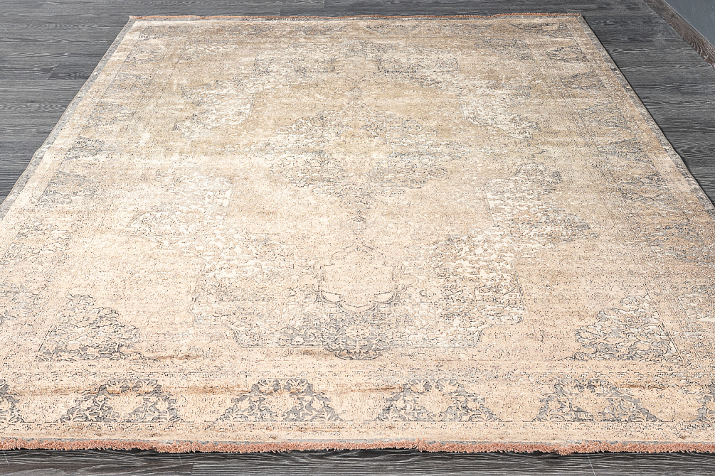 Турецкий ковёр из эвкалиптового шёлка и шёлка «SALVATORE AQUARELLE» 3806-SEPIA