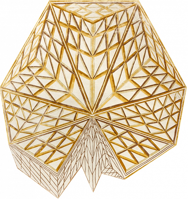 Индийский ковер из шерсти и арт-шёлка «Art de Vivre by DETALI» design Victoria Mikhno «INTRICATE BEIGE»