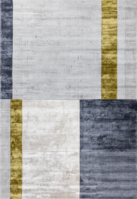 Индийский ковер из арт-шёлка «ROSERA» RSR05-SILVER-RAVEN