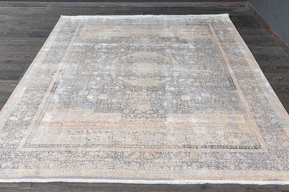 Турецкий ковёр из шёлка и бамбукового шёлка «MODERN LUX» 1847-GRI