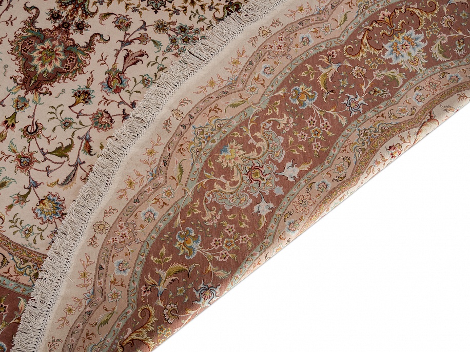 Иранский ковер из шерсти и шёлка «TABRIZ 40» 14-01-IR(Round) 3