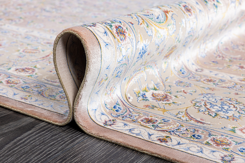 Иранский ковёр из шёлка, модала и акрила «MASTERPIECE QUM» 040-22-Shahan-1525-KHAK