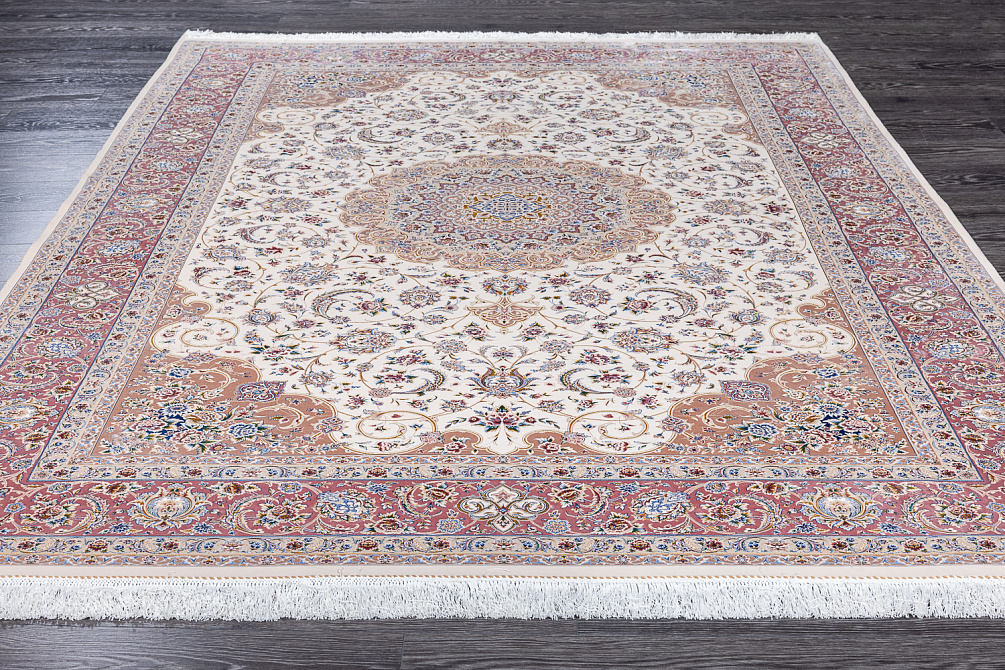 Иранский ковёр из шёлка, модала и акрила «MASTERPIECE QUM» 035-22-Shahan-1526-ROSE