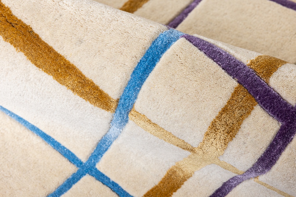 Индийский ковер из шерсти, арт-шёлка и хлопка «Art de Vivre by DETALI» design Elizaveta Popova «SANDBOX»