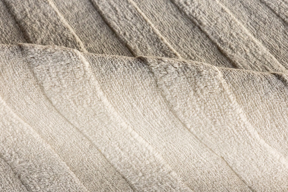 Индийский ковер из альпаки «BLANC DE BLANCS» STRIPES-IVORY
