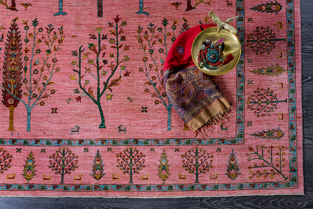Пакистанский ковер из шерсти «SHAHI» PINK-PINK(243x318)