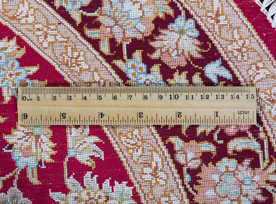 Иранский ковер из шёлка «QUM MM IR» 13-19-IR RAZAVI(Oval)