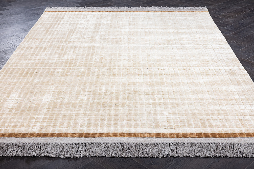 Индийский ковёр из арт-шёлка и шерсти «ORITO» KAN04-SAND