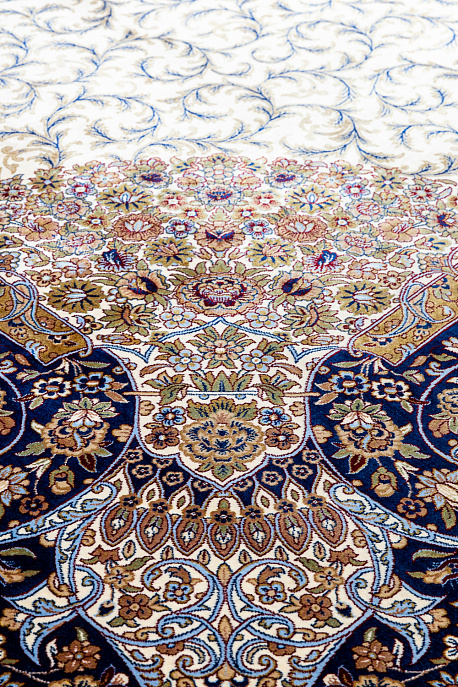 Иранский ковер из шёлка и модала «MASTERPIECE QUM» 006-21-N0URI