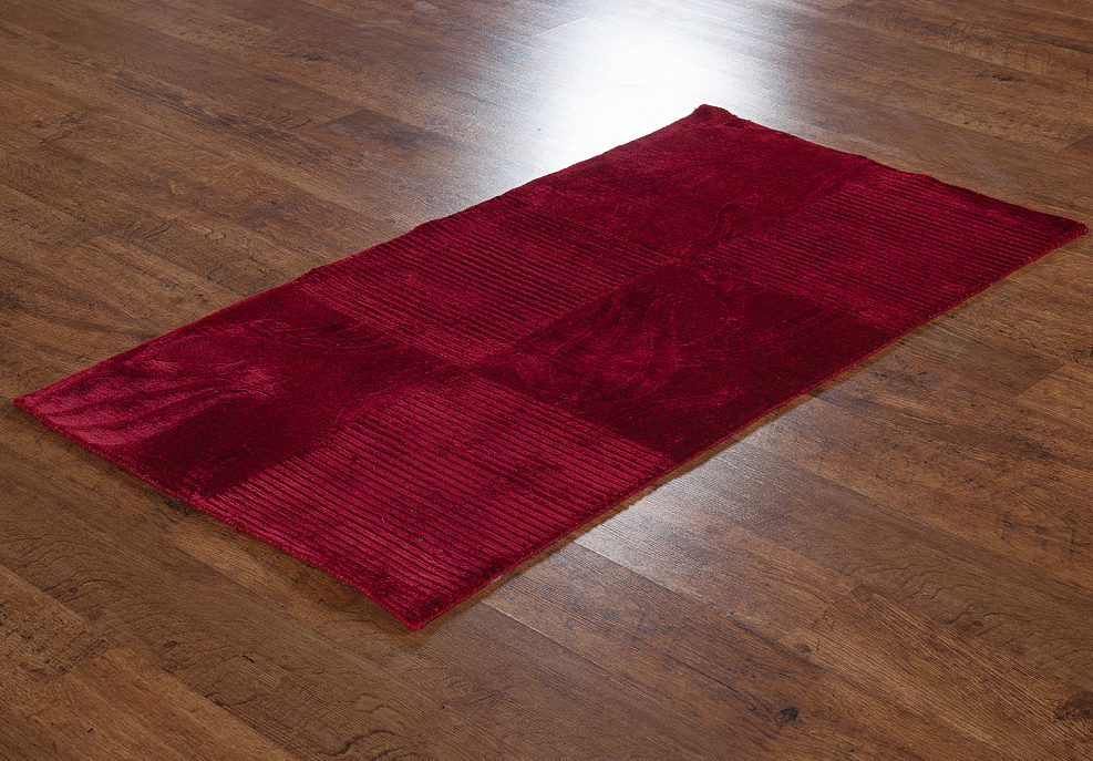 Индийский ковёр из шерсти и арт-шёлка «AVANTGARDE» 711-725-A RED