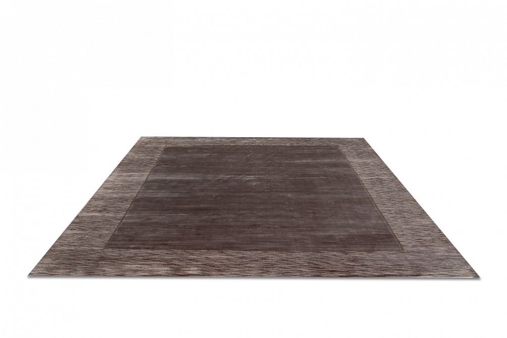 Индийский ковер из арт-шёлка «EDINBURG» BORDER-TAUPE