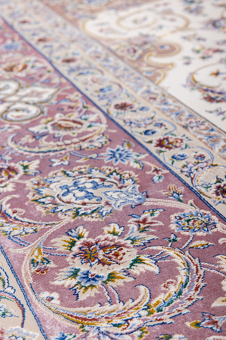Иранский ковёр из шёлка, модала и акрила «MASTERPIECE QUM» 001-22-TABRIZ RED-BEIGE
