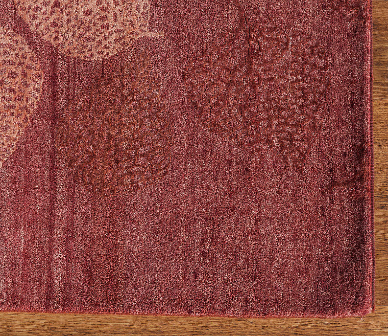 Индийский ковер из шерсти и арт-шёлка «NEW DAMAST» 168-RED3