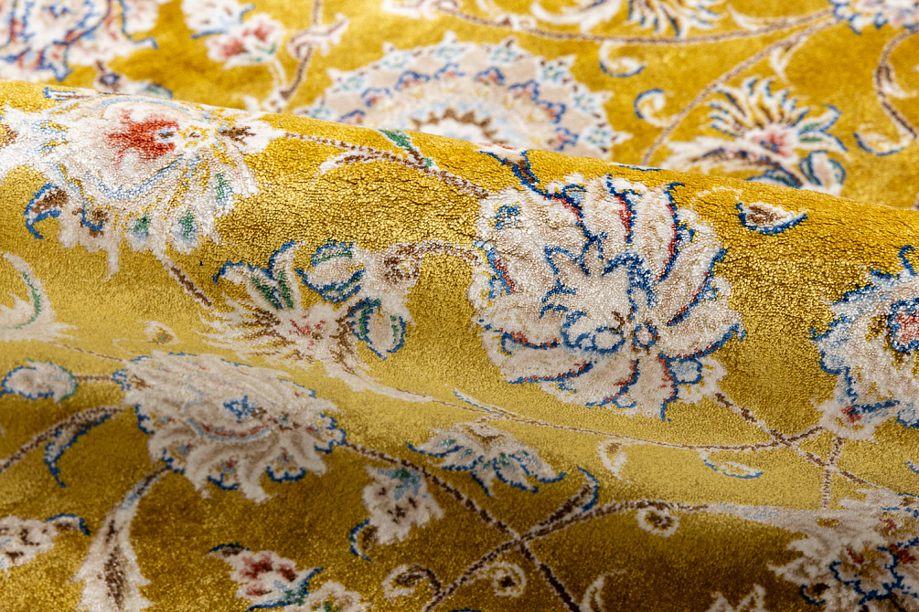 Иранский ковер из шёлка и модала «MASTERPIECE QUM» 013-23-1510-GLD Katrin