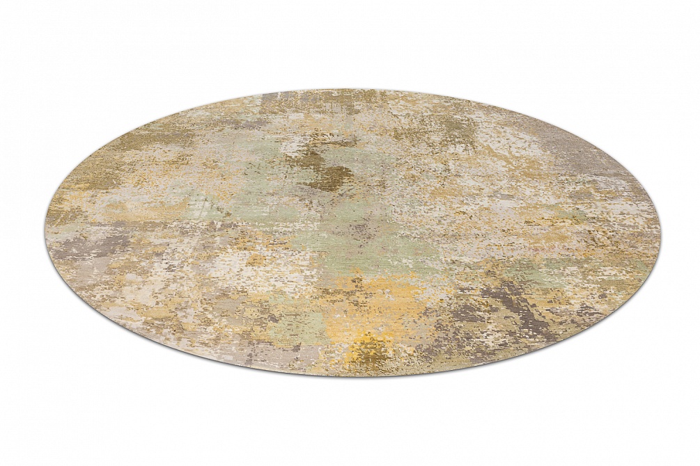 Индийский ковер из шерсти и шёлка «HOLLYWOOD ART» CE9318-GREEN(Round)