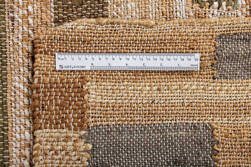 Индийский ковер из джута «JUTE» 1563-LT.BRN-N.WHITE-G.RUST