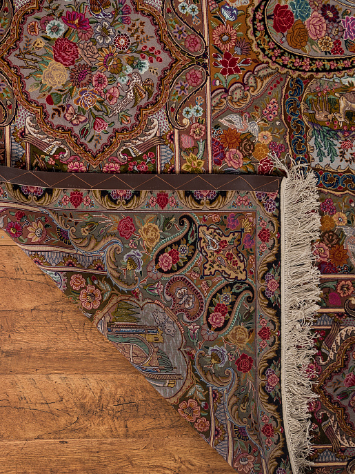 Иранский ковёр из шерсти и шёлка «TABRIZ 40» 12-55-IR