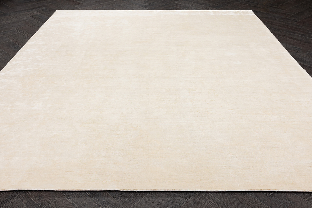 Индийский ковер из шёлка «BLANC DE BLANCS» PLAIN-WHITE