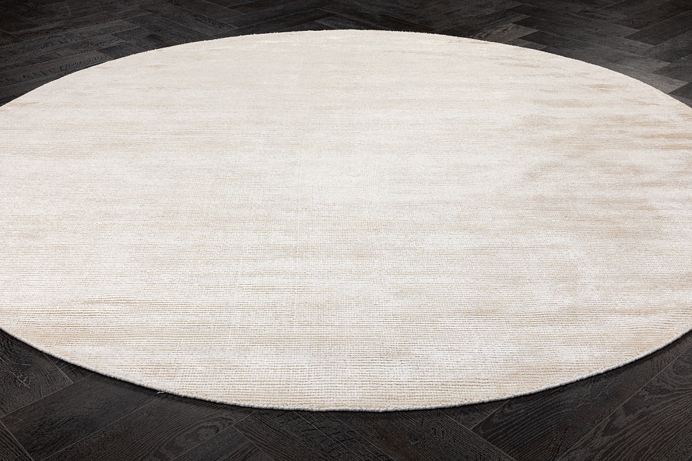 Индийский ковер из шерсти и арт-шёлка «MURUGAN» PLAIN-AF12/A039(Round)