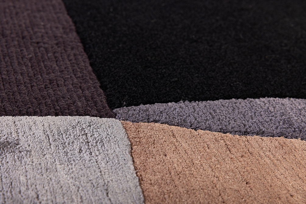 Индийский ковер из шерсти, шёлка и эвкалиптового шёлка «TECTONIC» D2-C5