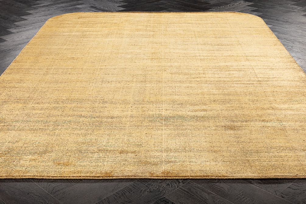 Индийский ковер из шерсти и арт-шёлка «MURUGAN SHAPE» PLAIN-ANT-GLD-DC01/F033