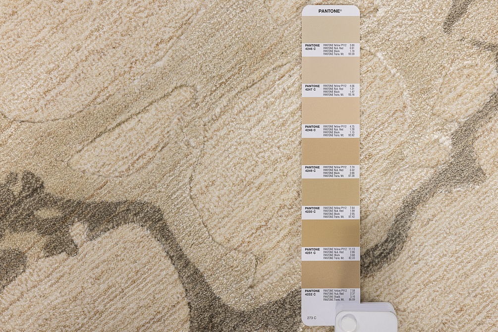 Индийский ковер из арт-шёлка и шерсти «EVEREST» 2023196-OTTER