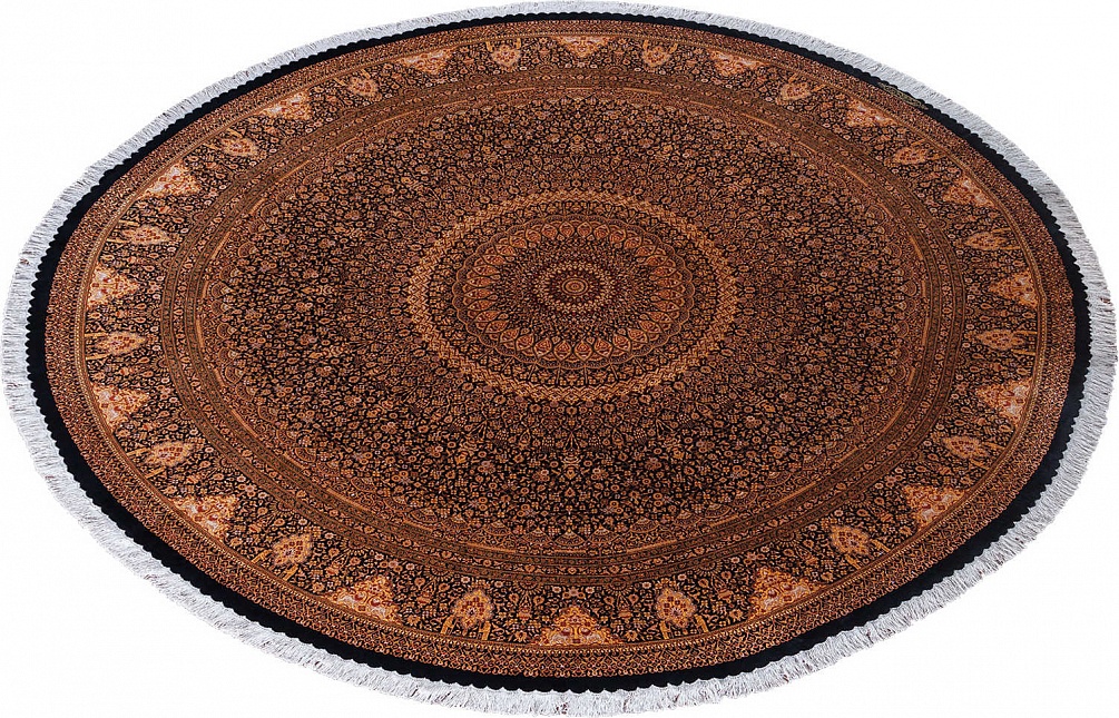 Иранский ковер из шёлка «QOM» 14-260-IR AHMADI(Round) 2