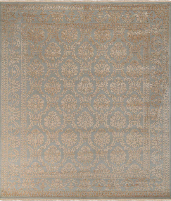 Индийский ковер из шерсти и арт-шёлка «KING OF AGRA» NO67-LBLU-LBLU