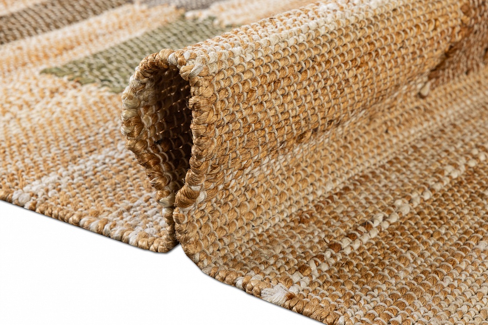 Индийский ковер из джута «JUTE» 1563-LT.BRN-N.WHITE-G.RUST