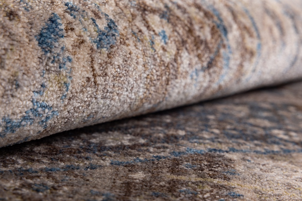 Турецкий ковер из полиэфирного шёлка «MYSTIC» 0658A-NAVY-BRN(Runner) 4