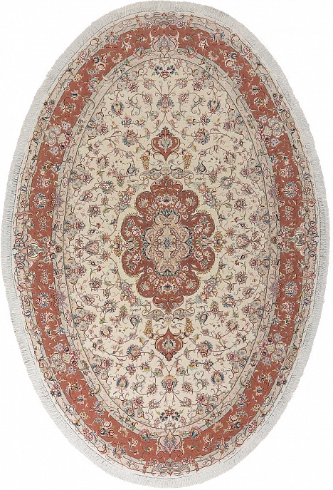 Иранский ковер из шерсти и шёлка «TABRIZ IR» 11-470-IR(Oval) 1