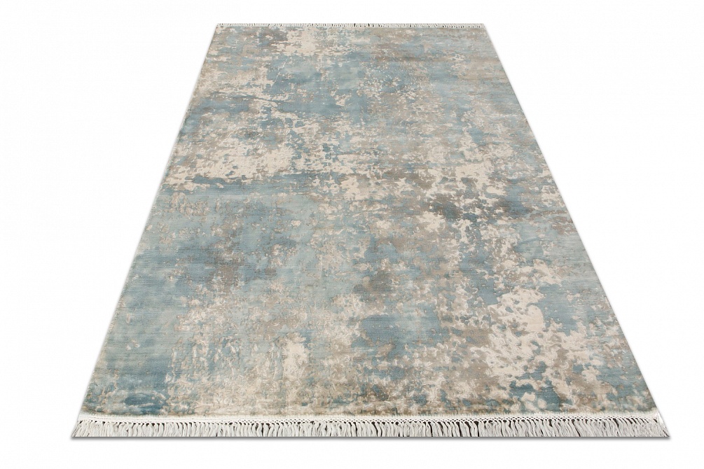 Индийский ковер из арт-шёлка «MIST» 2017011-LBLU