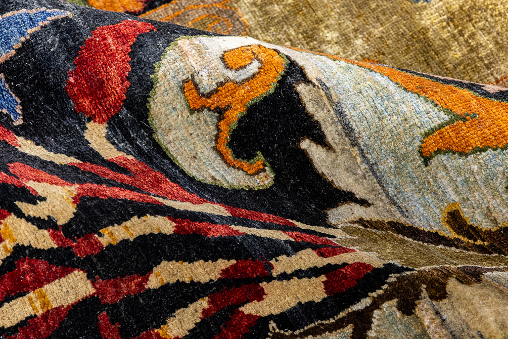 Индийский ковёр из шерсти «ZIEGLER VINTAGE» AC228-BLK-MIX(304x433)