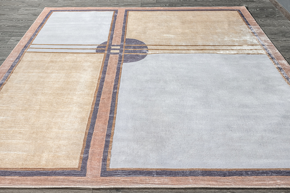 Индийский ковёр из шерсти и арт-шёлка «CARTIE COLLECTION» ART DECO-1-06DR