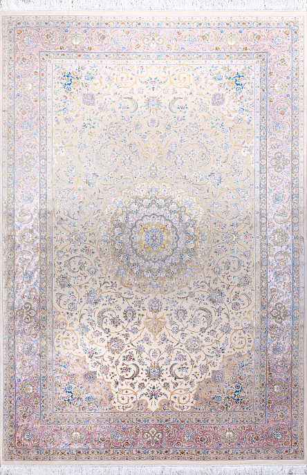 Иранский ковер из шёлка, модала и акрила «MASTERPIECE QUM» 035-22-Shahan-1526-ROSE