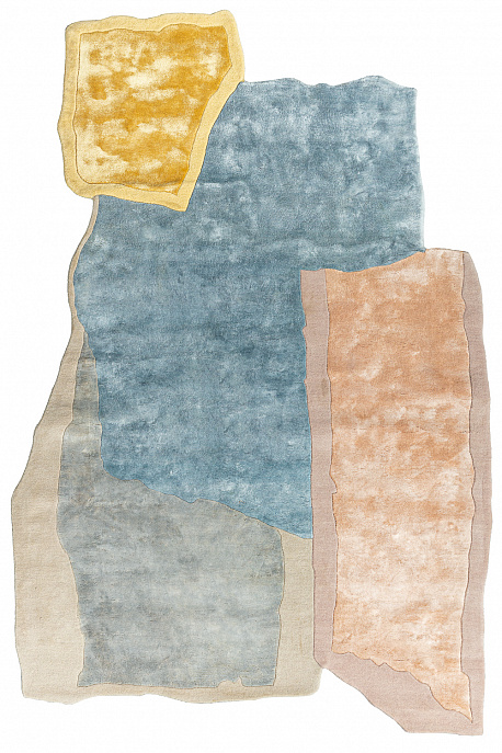 Индийский ковер из шерсти и арт-шёлка «UNEVEN» DESIGN1-COL-2