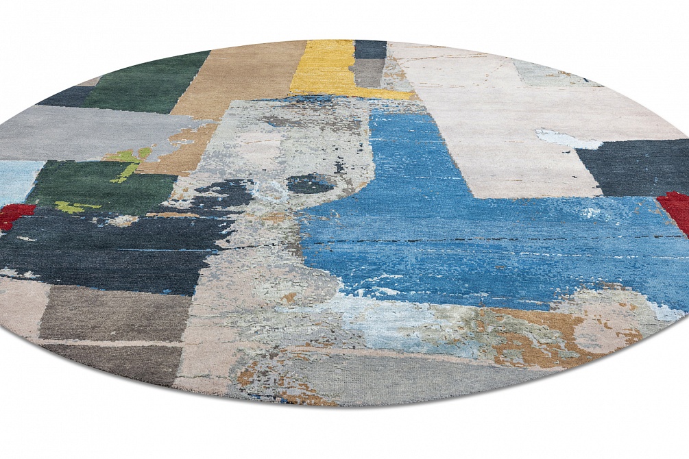 Индийский ковер из шерсти и шёлка «HOLLYWOOD ART» CE6308-MLT(Round)