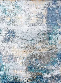 Индийский ковер из арт-шёлка «STORM» RN103-SILVER-BLUE 1