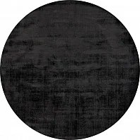 Индийский ковер из арт-шёлка и хлопка «CROSS SPEСIAL» D110-CHARCOAL-BLACK(Round) 1
