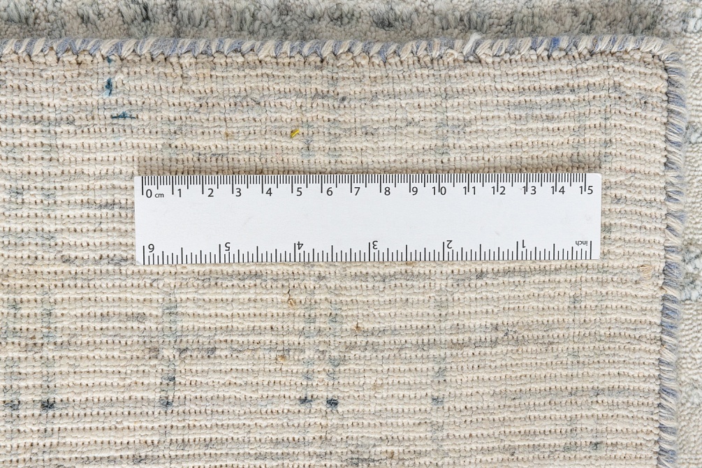 Индийский ковер из арт-шёлка и шерсти «DJOTTO» BFE-WHITE-BLUE