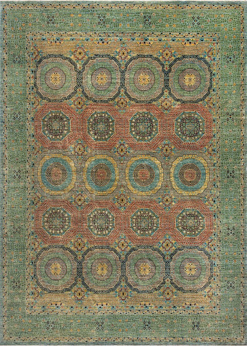 Пакистанский ковер из шерсти «MAMELUK» 233301-GREY-GREY