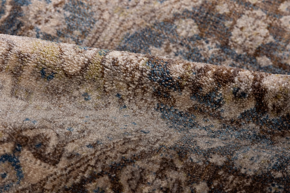 Турецкий ковер из полиэфирного шёлка «MYSTIC» 0658A-NAVY-BRN(Runner) 3