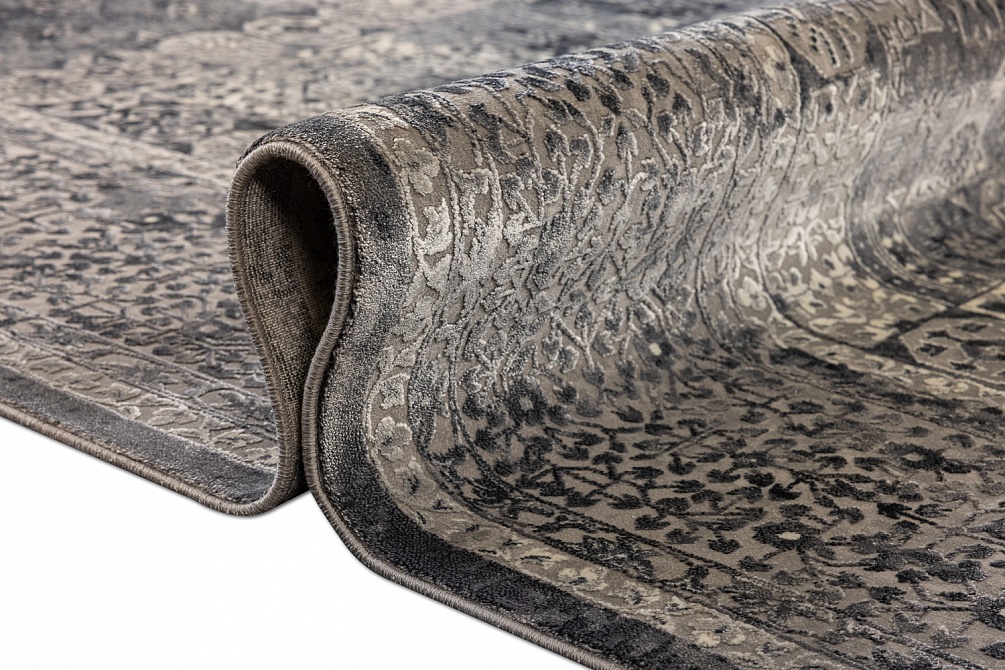 Турецкий ковер из эвкалиптового шёлка и акрила «VERSAİLLES PALACE» 8522A-ANT-LGRY 8